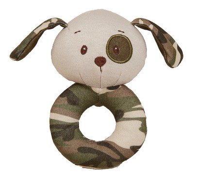 GANZ Candy Stripe Soft Ring Rattle