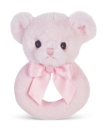 BEARINGTON BABY® Pink Huggy Bear Ring Rattle (SKU: BBRR196370)