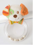 DOUGLAS® Ring Rattle - Orange and Ivory Dog